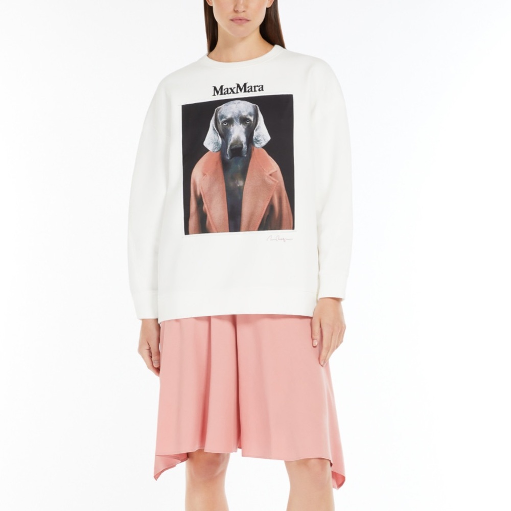 NWT MAX MARA X William Wegman Bacco Sweatshirt Size Small US4/6 Spring/ Fall